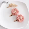 pinces à cheveux bb à fleurs, épingle, couvre chef pour bébés enfants filles, accessoires pour cheveux, 2 pièces/ensemble