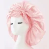 injbonnet réglable en satin pour hommes et femmes, bonnet pour dormir, cheveux, bande lourde