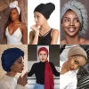 round sauna bandeau hijab pour femme africaine, foulard turban pour dorpanier, couverture complète des cheveux, solide