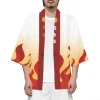 kimono japonais pour hommes et femmes, costumes de cosplay anime, symbole de flamme, cardigan pour adolescents, cape, pyjama hanbok, nouveaux vêtements traditionnels 2024