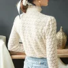 chemise en dentelle pour femme, pulls chauds en peluche sexy, bas en y, chemises françaises pour dames, mode automne et hiver, nouveau, 3xl, 2025
