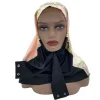 foulard de sauna musulman respirant pour femme, turban, bonnet, châle uni, cou, tête, hijab, prêt à attacher