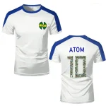 T-shirts de sport pour hommes capitaine Tsubasa maillot d&rsquo;anime Cosplay hauts personnalisés hommes et femmes en vrac vêtements de sport à séchage rapide T-shirts pour enfants
