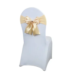 Ceintures en Satin pour chaises de mariage, nœuds, ceintures en Spandex, adaptées à toutes les décorations, fête d’anniversaire d’hôtel, mode luxe, 10/50/100 pièces Ceintures en Satin pour chaises de mariage, nœuds, ceintures en Spandex, adaptées à toutes les décorations, fête d’anniversaire d’hôtel, mode luxe, 10/50/100 pièces