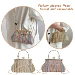 Sac à main à poignée supérieure pour femmes, pochette de soirée colorée pour filles, grand sac de haute qualité à loquet décontracté pour les vacances d&rsquo;été à la plage