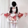 robe kimono japonaise modifiée pour femmes, peignoir d'été, costume de cosplay, anime, costumes d'halloween, sexy, geisha douce, kawaii pour filles