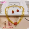 ensemble de bijoux couleur or, pendentif magnétique, boucles d'oreilles, collier, cadeau romantique pour amoureux, fête pour femmes et filles, usage quotidien