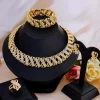 ensemble de bijoux de mariée traditionnels 5 pièces, plaqué or 18 carats, nœud élégant, design infini avec strass pour combler votre tenue quotidienne