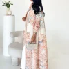 dubaï abaya luxe pour les femmes miyake plissé imprimé long manteau élégant formel soirée robes de bal femme cardigan ouvert abaya vêtements