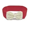 ceintures élastiques à grand nœud papillon pour femmes, élégantes, large ceinture latérale, robe, manteau, vêtements, décoration exquise