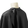 cape de coiffure noire professionnelle pour salon de coiffure, enveloppe en tissu pour barbier, robe de protection, tablier, robe de coupe imperméable, enveloppe en tissu pour cheveux
