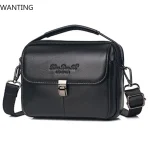 Sac de taille pour hommes, fourre-tout avec ceinture, sac à main d&rsquo;affaires multifonction en cuir véritable, petits sacs à bandoulière de 7 pouces