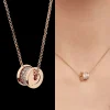2025 bijoux à la mode de haute qualité mode classique pavé de diamant rond mini collier pour les femmes bijoux cadeau