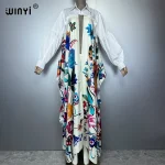WINYI cardigan pour femmes afrique à manches longues vêtements de rue abaya dubaï luxe musulman populaire Ramadan Kimonos koweït mode caftan