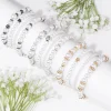 ensemble de bracelets de perles multicouches pour femmes, amour, tempérament, bijoux féminin, cadeau de mariage