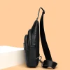 sac à main en cuir de vachette multi poches pour hommes, sac de poitrine pour hommes, sacs initiés masculins, sac à bandoulière de sport, 100% cuir véritable, nouveau