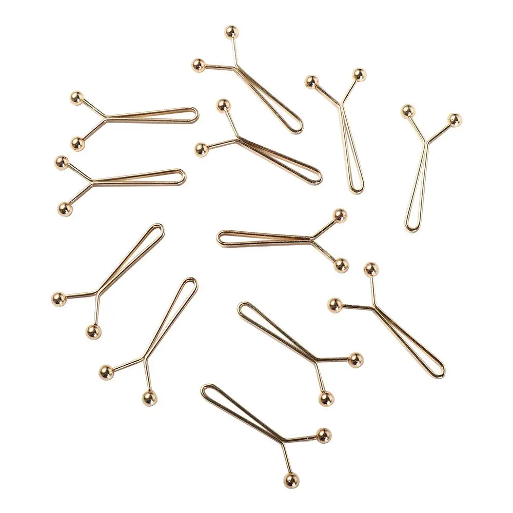 12 pièces/lot mode alliage u écharpe clips galvanoplastie châle écharpe clips multicolore hijab clips sûr broche broches boule ronde femmes