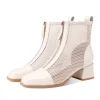 sandales à talons de styliste pour femmes, chaussures élégantes à talons mi hauts, escarpins épais, tendance 2025, nouvelle robe sexy, zapatillas de mujer