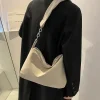 sac à main à bandoulière noir pour femme et fille, sacoche décontractée, solide, simple, à bretelles nouées, fourre tout
