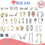 Boucles d&rsquo;oreilles à pendentif en argent pur 925% pour femmes, bijoux luxueux à la mode, adaptés aux fêtes de mariage, de haute qualité, originaux