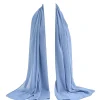 foulard hijab en mousseline de soie à bulles de couleur unie, châle enveloppant pour femmes musulmanes, léger et long, pour mariage, voile