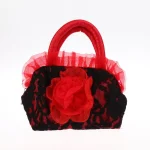 Pochette de soirée Vintage brodée florale pour femmes, sac à main élégant à motif de Rose, cadeau de vacances, fourre-tout cosmétique