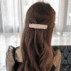 pince à cheveux en perles strass pour femmes, design tendance, coiffure queue de cheval pour fille, épingle à cheveux simple, pince de printemps, accessoires de cheveux à la mode