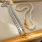 Collier de perles simulées pour femmes, bijoux modernes, tempérament élégant, cadeaux féminins, accessoires de conception simple, tendance, nouveau, 2023