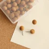 50 punaises en bois, points en bois et acier inoxydable. punaises décoratives, épingles et punaises en bois, punaises en panneau de liège