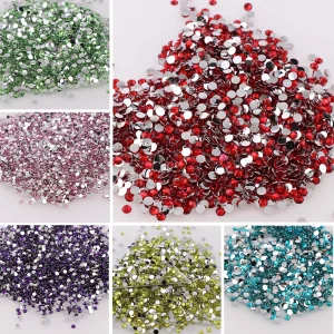 1000 pièces Non correcteurs strass 2/3/4mm résine ronde Flatback cristal strass bricolage Nail Art bijoux vêtement décorations colle sur