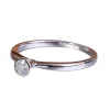 bagues rondes classiques en argent sterling 925 pour femmes, bijoux de fiançailles en cristal et zircon, cadeau de saint valentin
