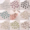 boutons en strass pour épingles à cheveux, 10 pièces, perles scintillantes, fleur décorative, artisanat de bricolage, accessoires de couture pour vêtements