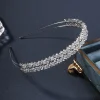 bandes de cheveux en cristal double couche brillantes pour femmes et filles, bandeau scintillant en strass, cerceaux pour cheveux, accessoires de cheveux à la mode