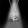 collier ras du cou avec 26 lettres de l'alphabet anglais pour femmes, bijoux couleur argent, a b c d e f g h i j k l m n o p q r s t u v w x y z