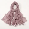 Écharpe hijab en coton viscose doux pour femme musulmane, bandeau de sauna, châles respirants d'Été pour femmes, Écharpes solides, sulfenveloppes de documents