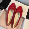 chaussures de ballet pour femmes, nouvelles chaussures simples à tête ronde avec nœud, confortables et décontractées, fond plat, bouche peu profonde, 2025
