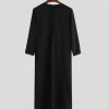 robe musulmane à manches longues pour hommes, vêtements pour hommes, mode arabe saoudien, abaya, robes islamiques, kaftan pakistan, caftan musulman, 2024