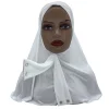 foulard de sauna musulman respirant pour femme, turban, bonnet, châle uni, cou, tête, hijab, prêt à attacher