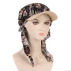 mode musulman imprimé fleuri hijab turban chapeau pour femmes visière casquette de baseball chapeaux de soleil foulard écharpe bord femme foulards bandanas