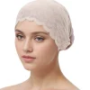 femmes musulmanes chapeau intérieur hijab écharpe dentelle casquette turban chapeaux sous écharpe islam ninja fleur foulard enveloppement bonnet perte de cheveux couverture