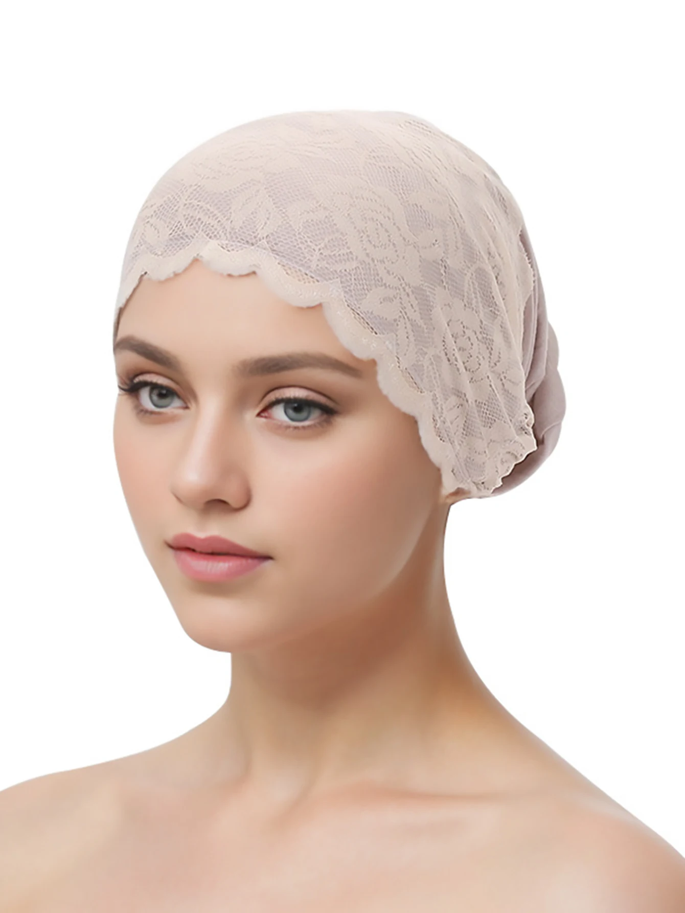 femmes musulmanes chapeau intérieur hijab écharpe dentelle casquette turban chapeaux sous écharpe islam ninja fleur foulard enveloppement bonnet perte de cheveux couverture