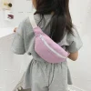 sacs banane en toile pour enfants, sac de poitrine pour filles, sacs de taille solides initiés, sacs de ceinture bum, sacs à bandoulière décontractés pour enfants, mode 2023