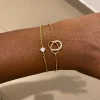 bracelets en perles circulaires en zircon unique pour femmes, en acier inoxydable, bijoux d'été, accessoires pour couple et amis, cadeau 2023