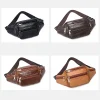 mode hommes en cuir fanny sac pour pochette de téléphone mâle en cuir sacs de messager marque fanny pack mâle voyage taille sac