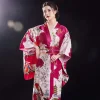 costume de cosplay kimono japonais traditionnel imprimé floral élégance sakura fille robe kimono style asiatique japonais
