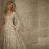 robe de mariée luxueuse ligne a pour femmes, avec des appliques en dentelle, personnalisée, dos nu, manches longues