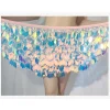 jupe de danse du ventre à paillettes pour femmes, mini jupes kly de rotterdam, écharpe de hanche, costume de fête rave, ceinture, festival, tenue de performance de carnaval