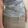 ceinture en chaîne de taille bohème en métal pour femmes, style ethnique polyvalent rétro, mode pull, joint de taille, accessoires de décoration de corps