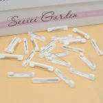 Broches adhésives en plastique blanc et noir, 50 pièces, 2.1cm, 3.1cm, dos de broche, épingles de sûreté unies pour Badge à main, épingles hijab