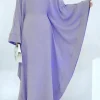 robe caftan en lin pour femmes musulmanes, robe éducative, modeste, chauve souris, abaya, ramadan, eid, dubaï